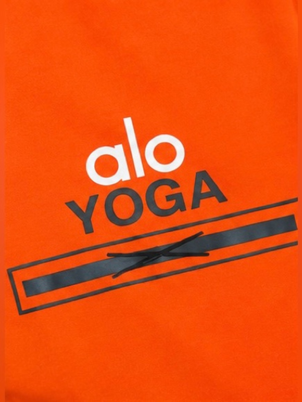 Alo Yoga Orange Performance Leggings Size M Drawstring Athletic Activewear 🧡🖤 - Picture 7 of 9
